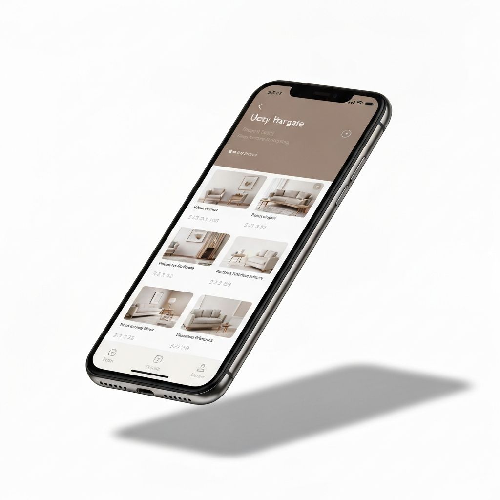 Mockup de la app mostrando recomendaciones y comparativas de producto
